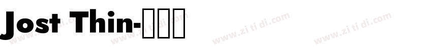 Jost Thin字体转换